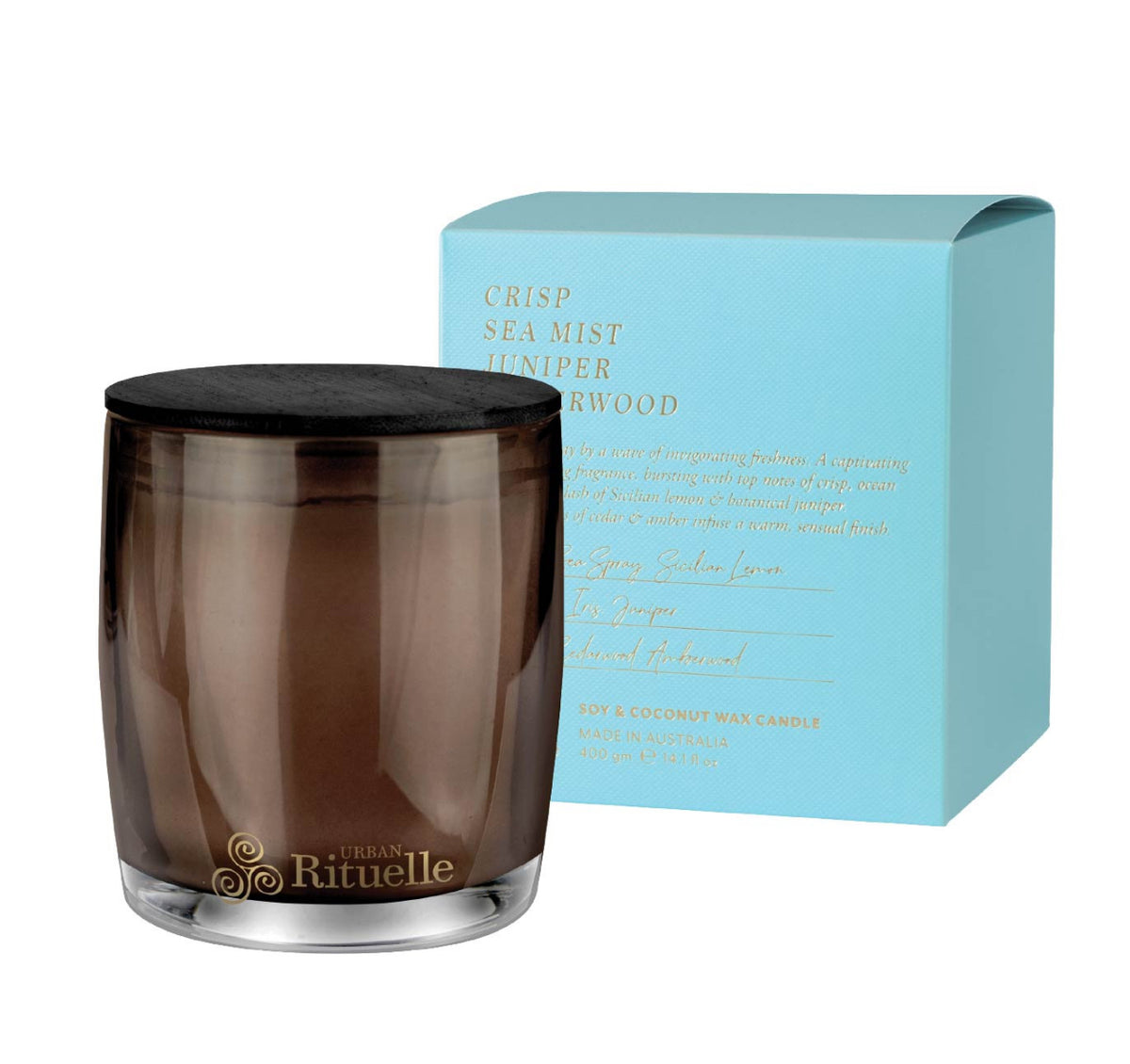 Crisp Sea Mist, Juniper, Amberwood Candle