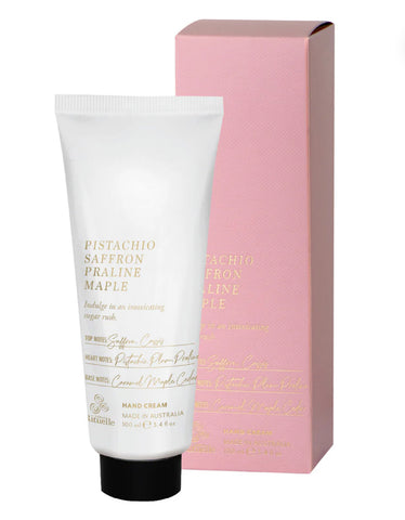 Pistachio, Saffron, Praline, Maple
Hand Cream | 100ml